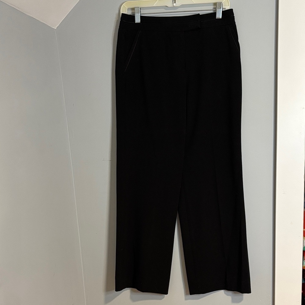 Patchington Womens Black Wide Leg‎ Dress Pants Trousers Petite 10P Stretch